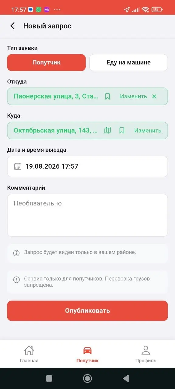 Скриншот приложения, светлая тема 21